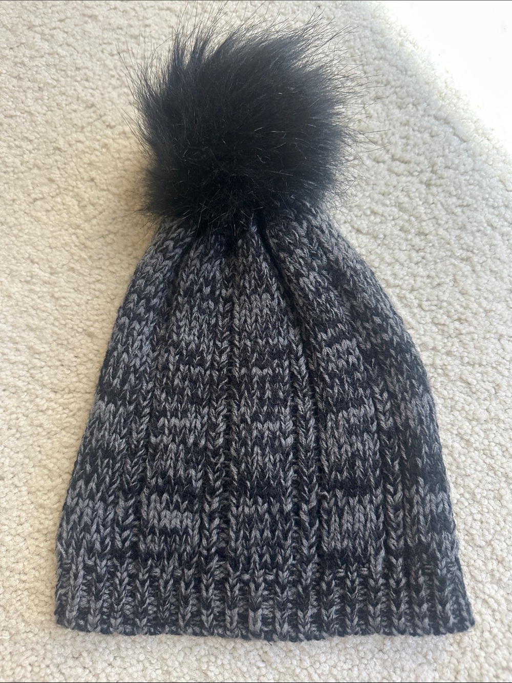 14th & Union Black and Gray Knit Pom Beanie